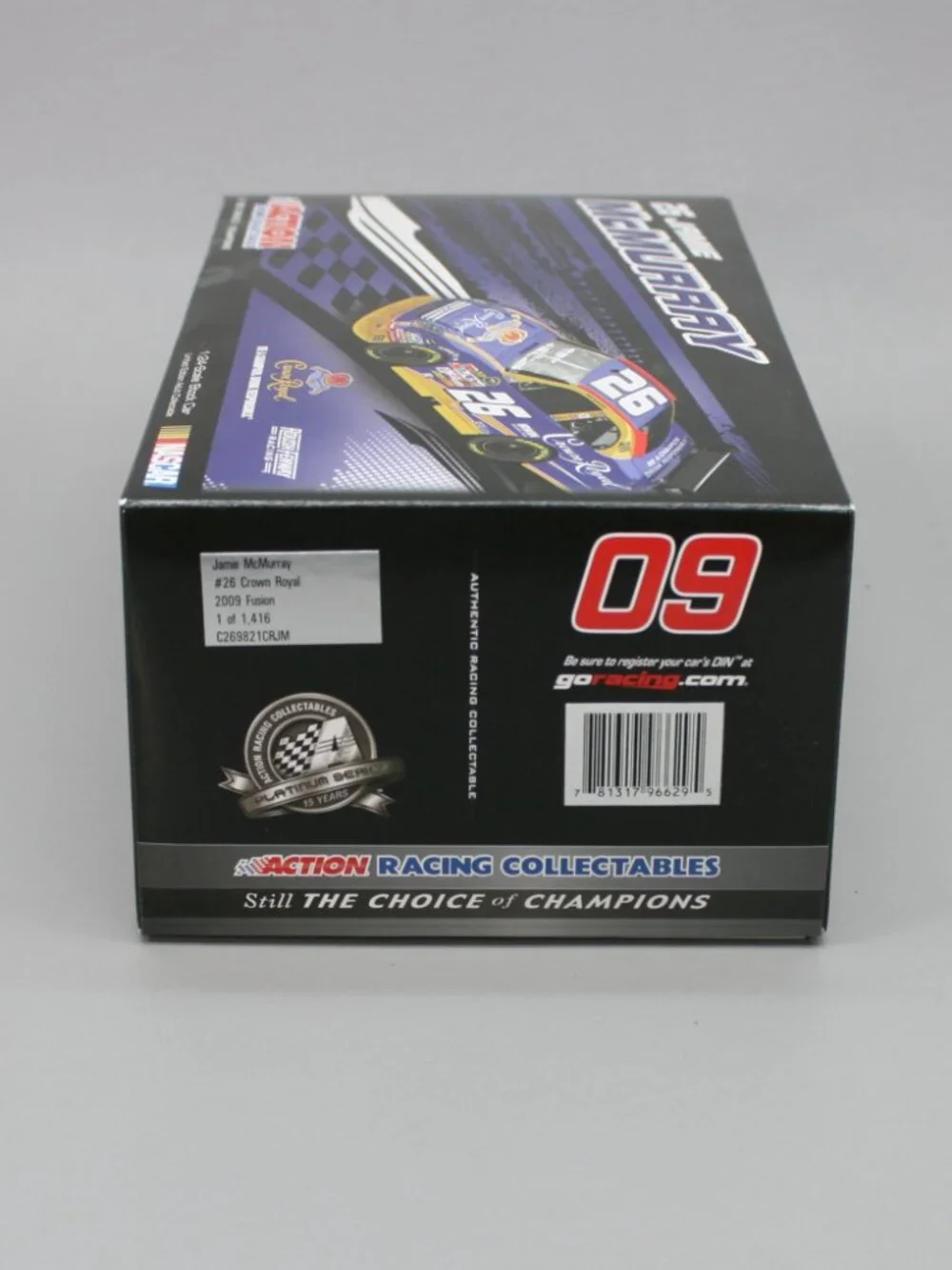 Jamie McMurray 26 Crown Royal 2009 Fusion 1:24 Roush Action Diecast NASCAR Stock